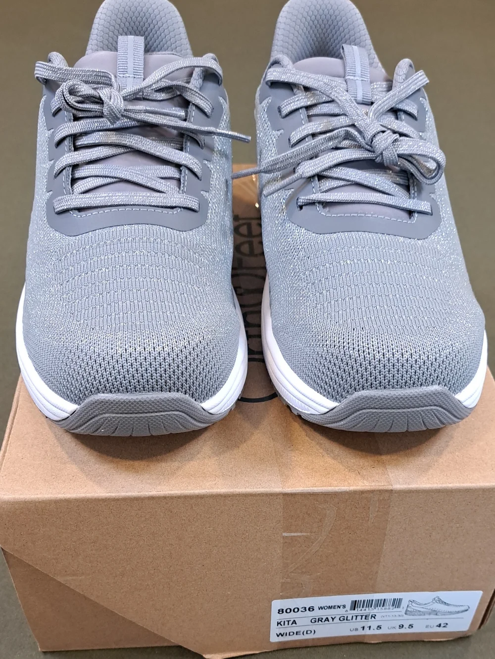 Orthofeet Kita Hands-Free - Color: Gray Glitter - Size: Womens 11.5 Wide (D)